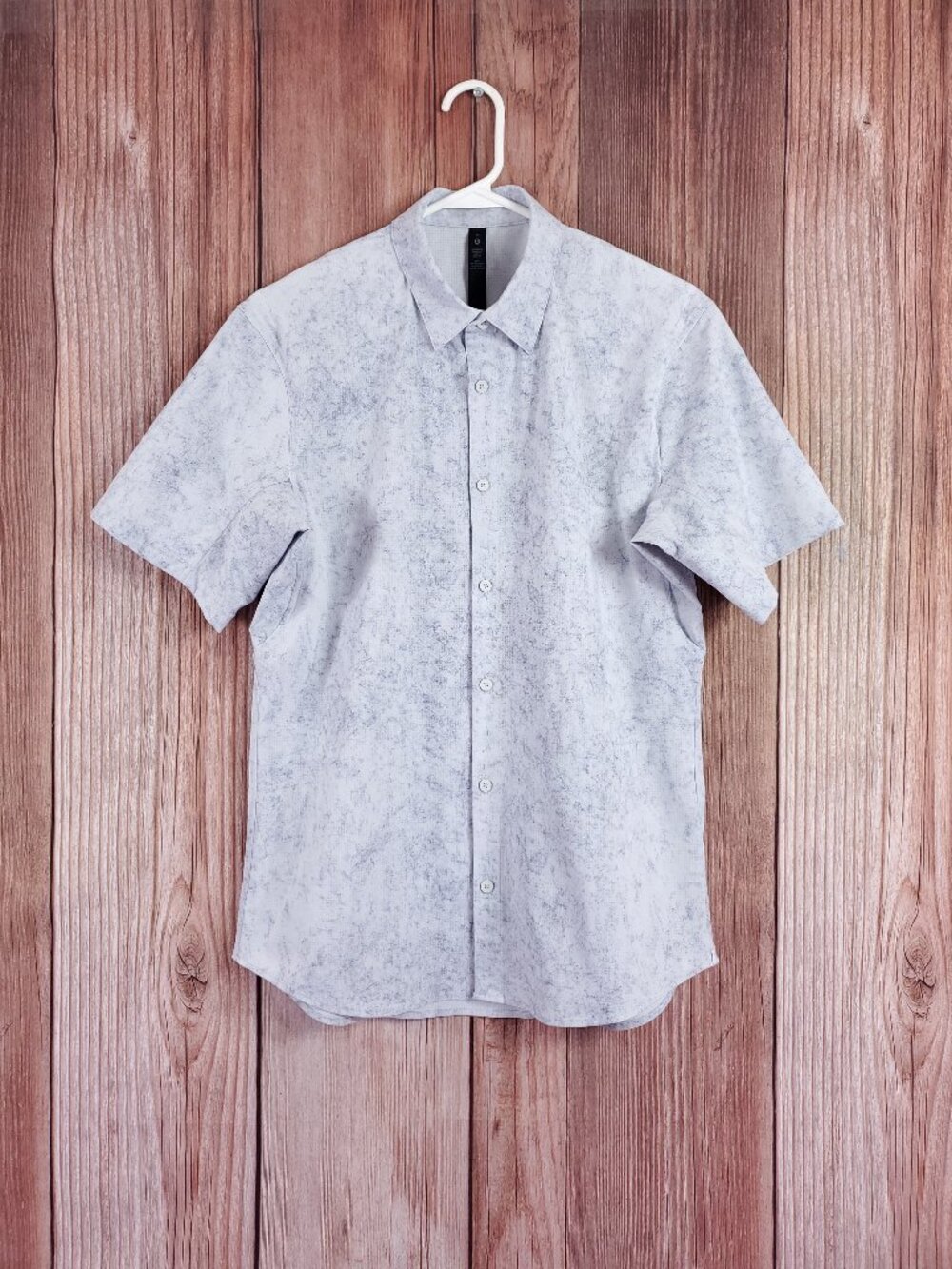 Lululemon Shirt Mens Medium Airing Easy Short Sleeve Ventlight Mesh Gravel Dust